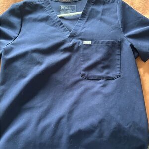 Figs Women's Navy Blue Scrub Top